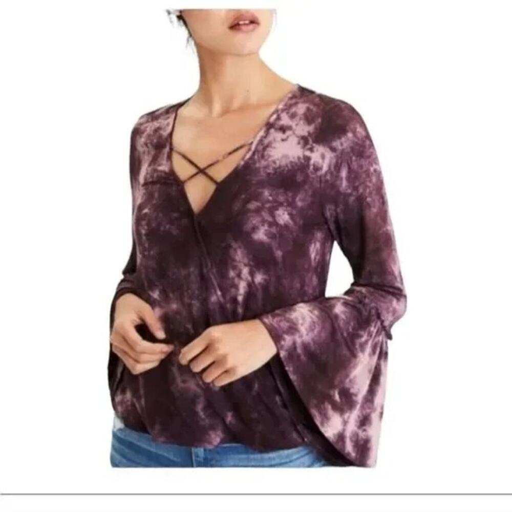 American Eagle Outfitters Soft‎ & Sexy
 Tie-Dye Boho Long-sleeve Medium purple